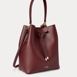 Ralph Lauren Leather Debby Drawstring Bag